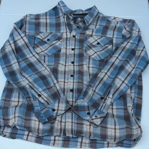 5.11 Tactical Blue and Brown Plaid Men's Shirt